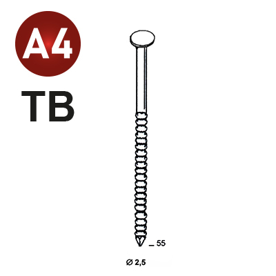 Coils S 25x55 Rille INOX A4 LK