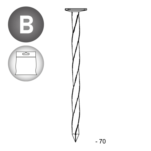 TP Vierkant 3,1x70 - 1 kg