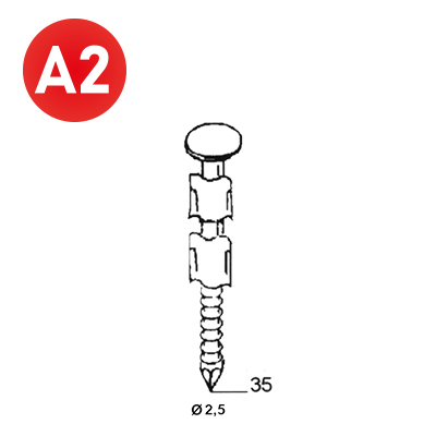 Nägel JDB 20° 25x35 Rille INOX