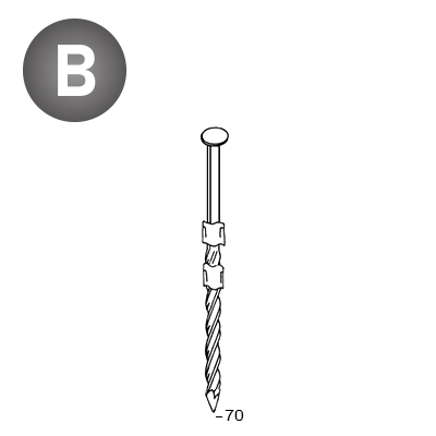 Nägel 20° 29x70 Schraubt
