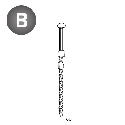 Nägel 20° 31x80 Schraubt
