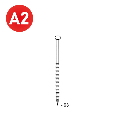 Nägel 34° 28x63 Rille INOX