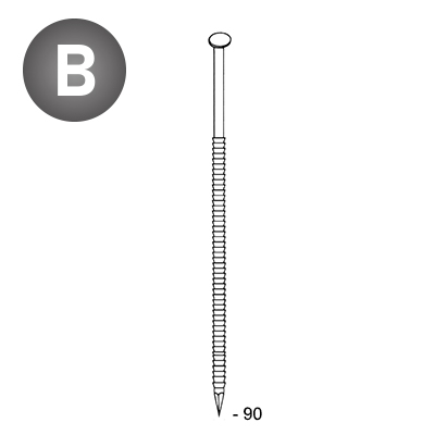 Nägel 34° 31x90 Rille