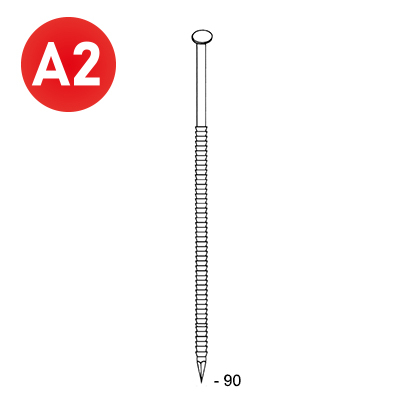 Nägel 34° 31x90 Rille INOX