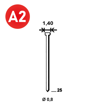 Minibrads JA-25 INOX