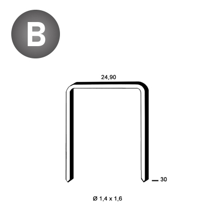 Klammer WC-30 blank