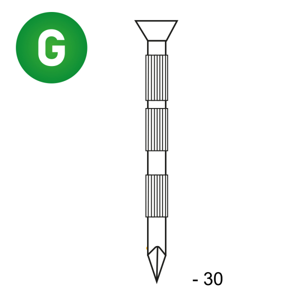 TC Beton gerillte Nägel verzin