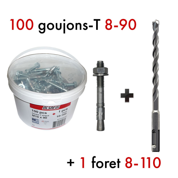 Kit Goujon T 8-90 + foret