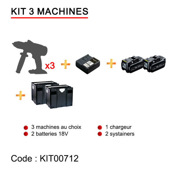 Kit 3 app+2 bat+1cha+2sys