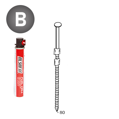 Pack 20° 3,1x80 Rille - 2200 N