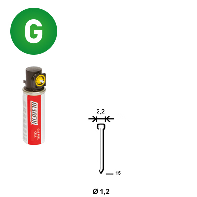 Pack 2.000 J-15 verzinkt + 2 G