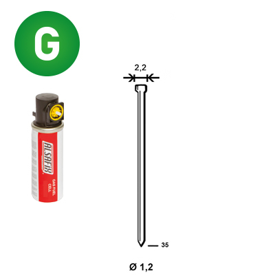 Pack 2.000 J-35 verzinkt + 2 G