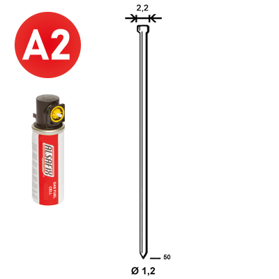 Pack 2.000 J-50 INOX + 2 Gas G