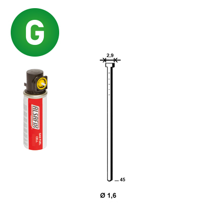 Pack brads 20°+Gas 16/45 verzi