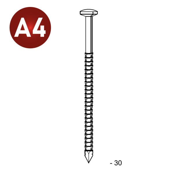 Nägel LK Rille Inox  2,5/2,7x3