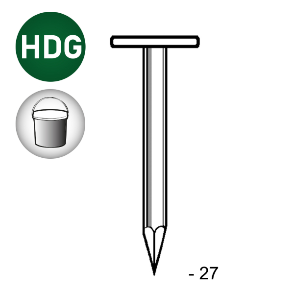 Seau 5kg- TEL 2,5x27 lisse HDG