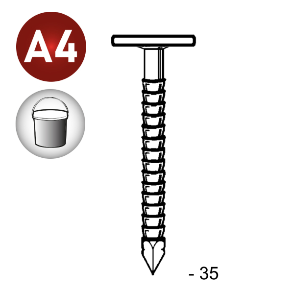 Seau 5kg-TEL 2,8/3,1x35an.inox