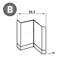 Klammer cadres 10,3 - 15 mm