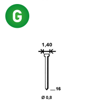 Nägel JA-16 mm