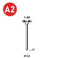 Minibrads JA-21 Inox