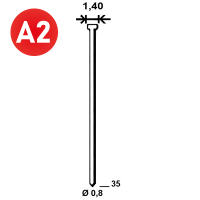 Minibrads JA-35 Inox