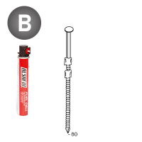 Pack 20° 3,1x80 Rille - 2200 N