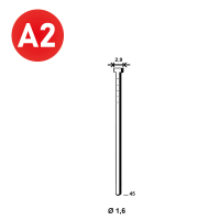 Brads 20°-16/45 INOX